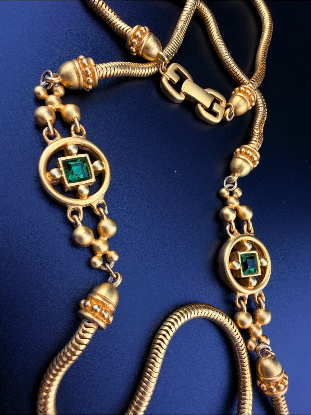 Givenchy 1980s Runway Tubogas Opera Length Necklace